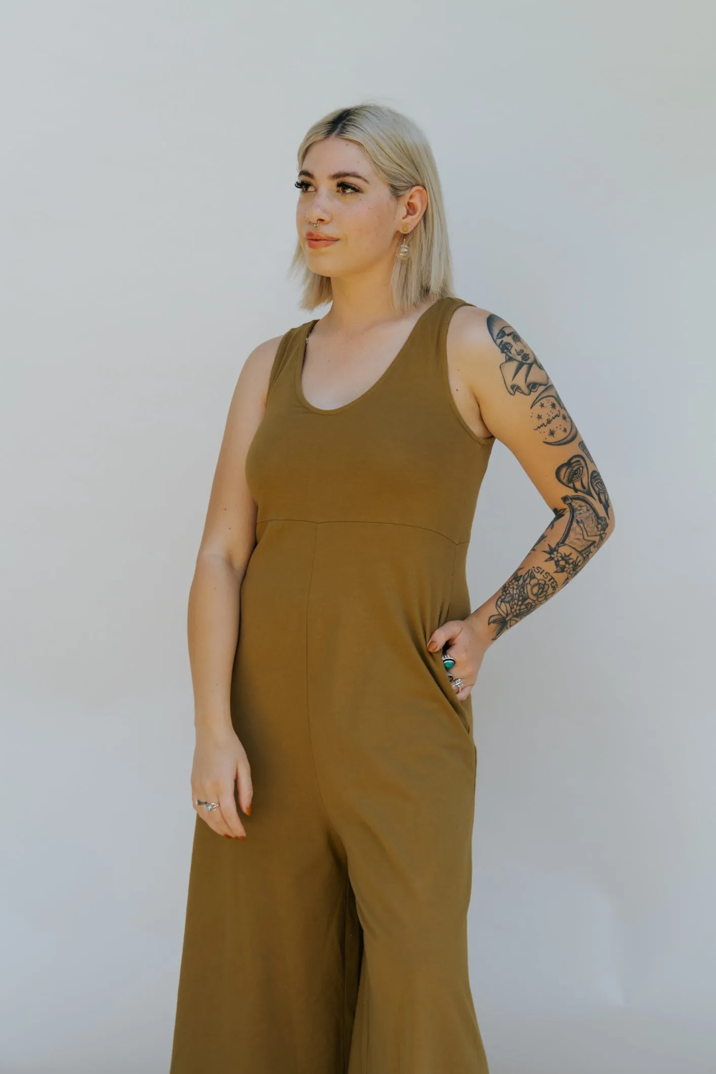 Lakeside Wide Leg Jumpsuit - Antique Bronze