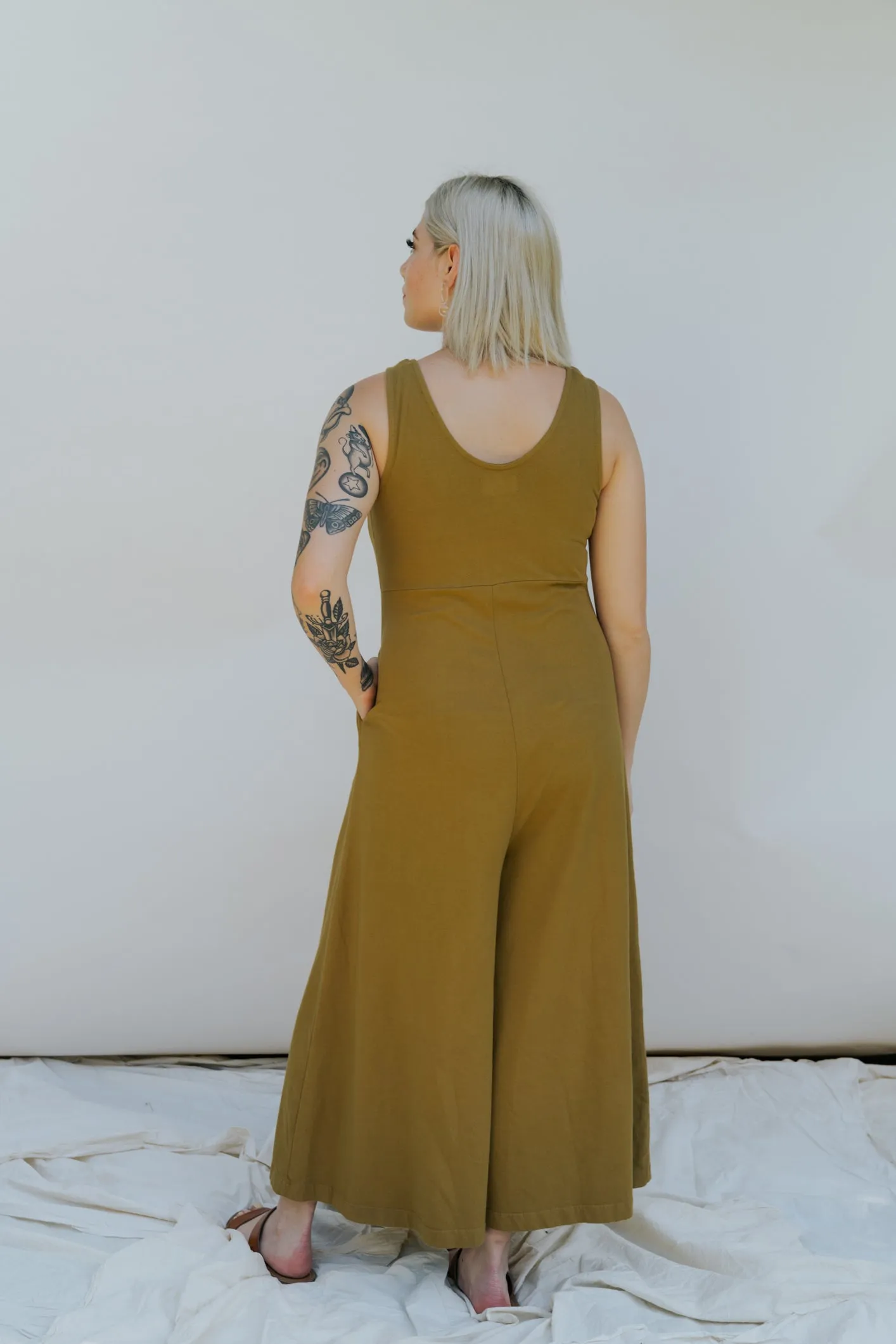 Lakeside Wide Leg Jumpsuit - Antique Bronze