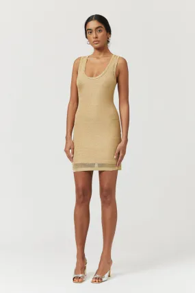 Leo Strappy Mini Dress - Gold