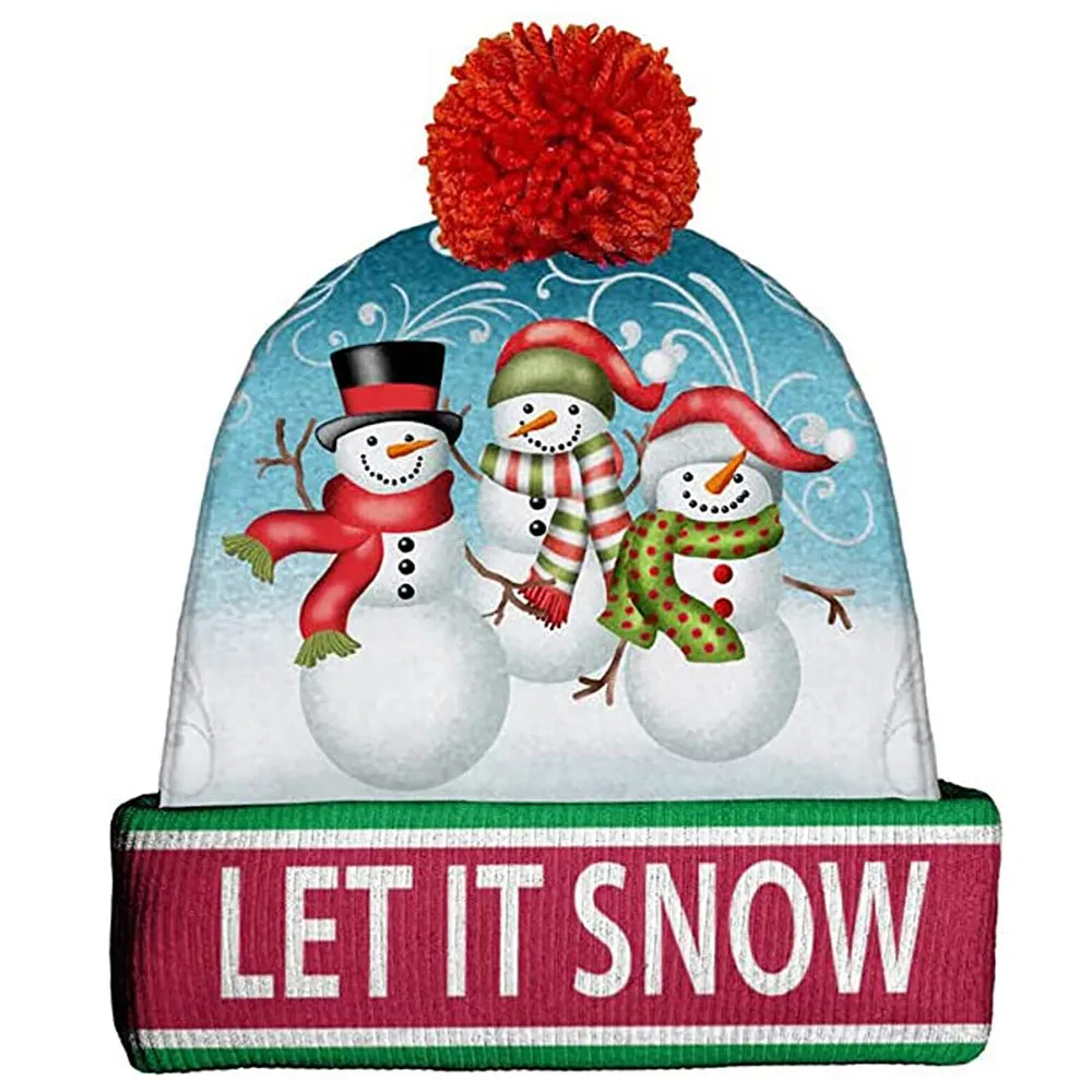 Let it Snow Snowman Beanie Cap