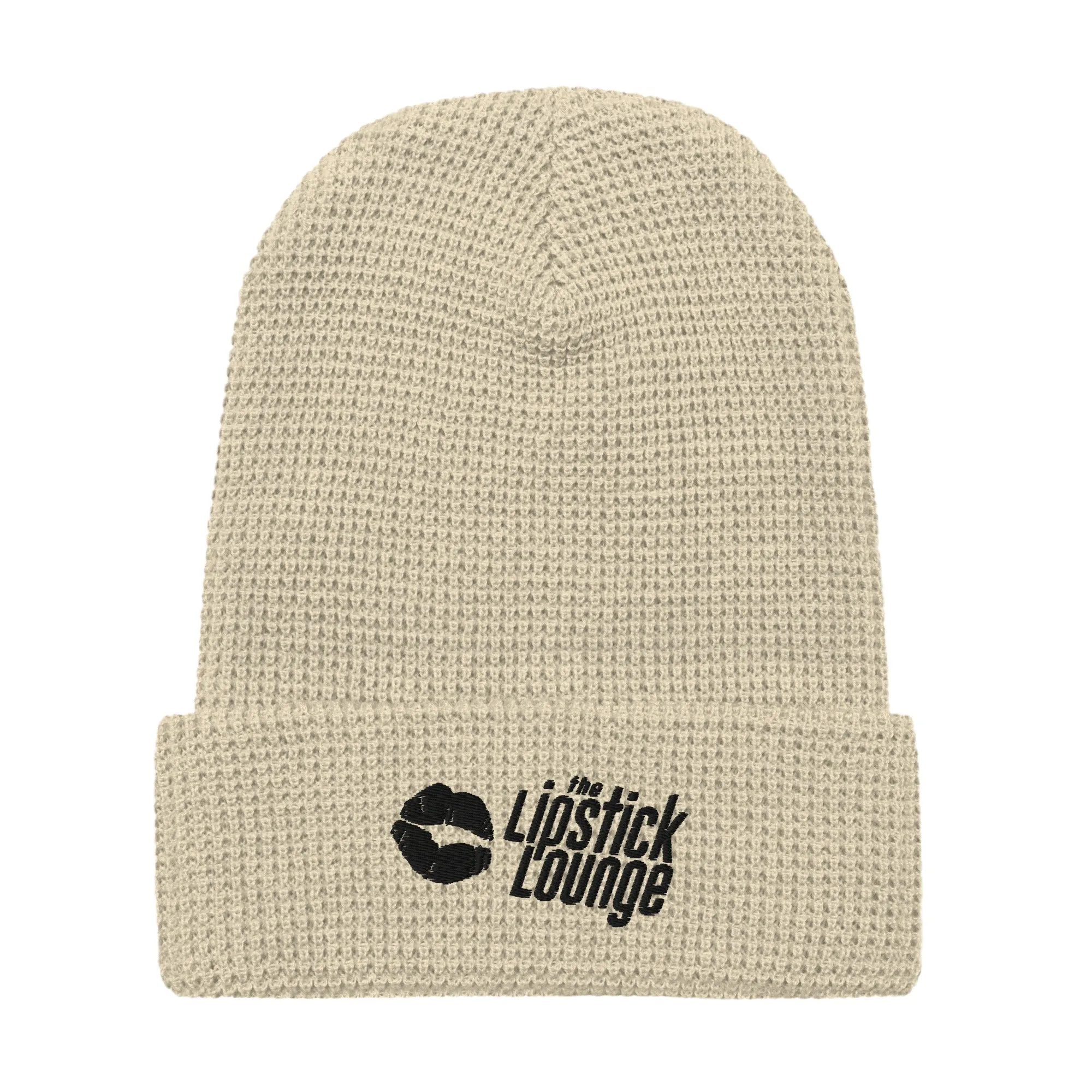 Lipstick Lounge Black Logo Waffle Beanie