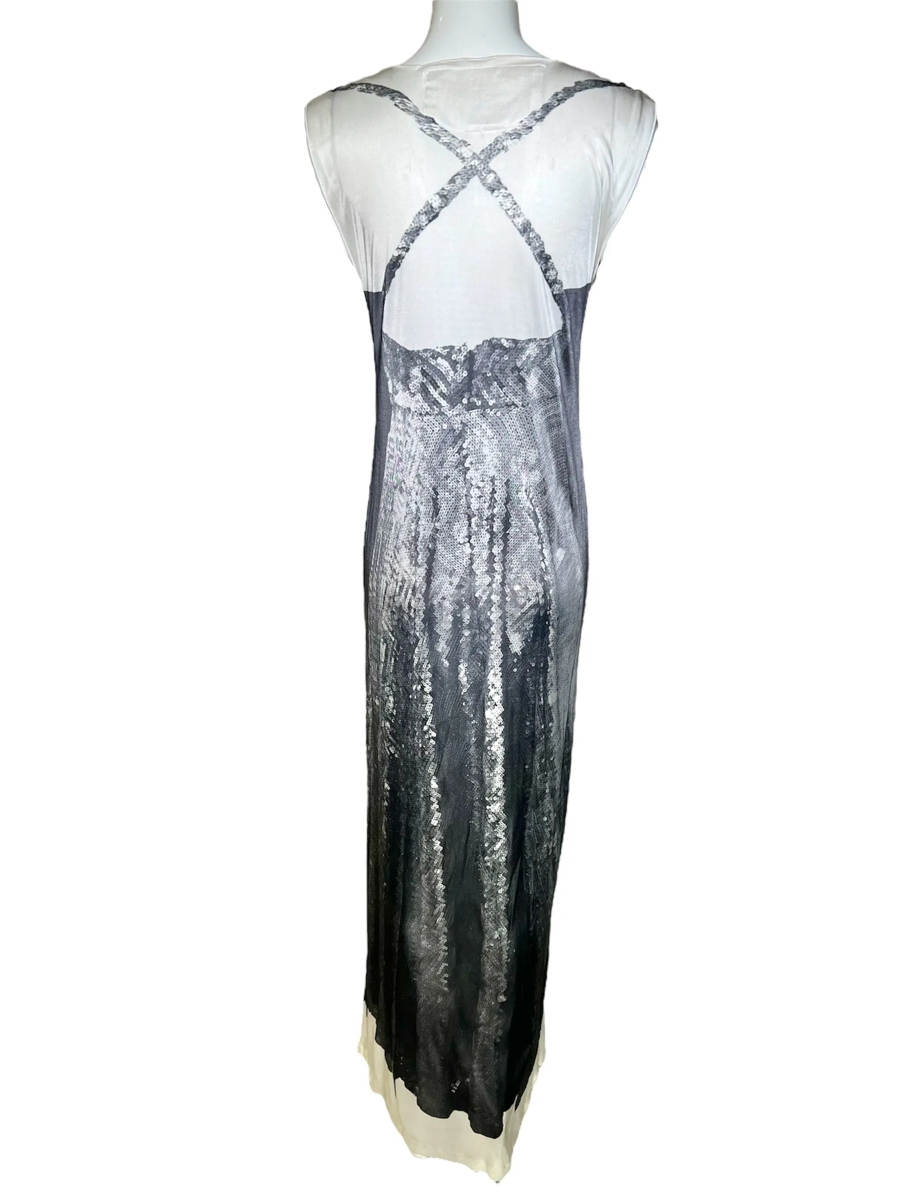 Maison Martin Margiela Trompe L'Oeil 2023 Re-Edition Tunic Faux Sequin Gown