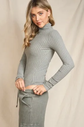 Maronie Turtleneck  Bodysuit - Sage