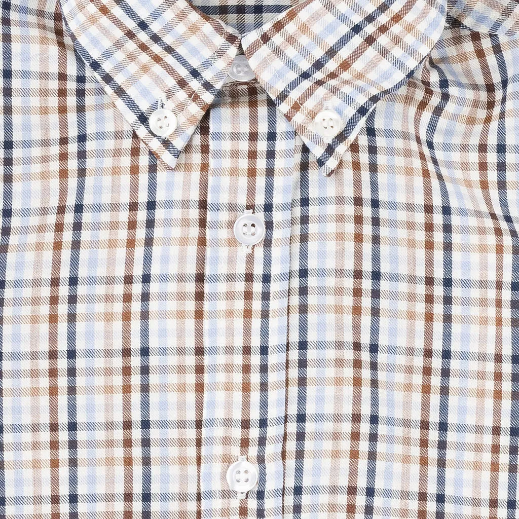 MB ML Blue and Beige Check Shirt