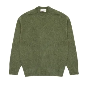 McGeorge of Scotland Supersoft Shetland Shaggy Jumper in Green