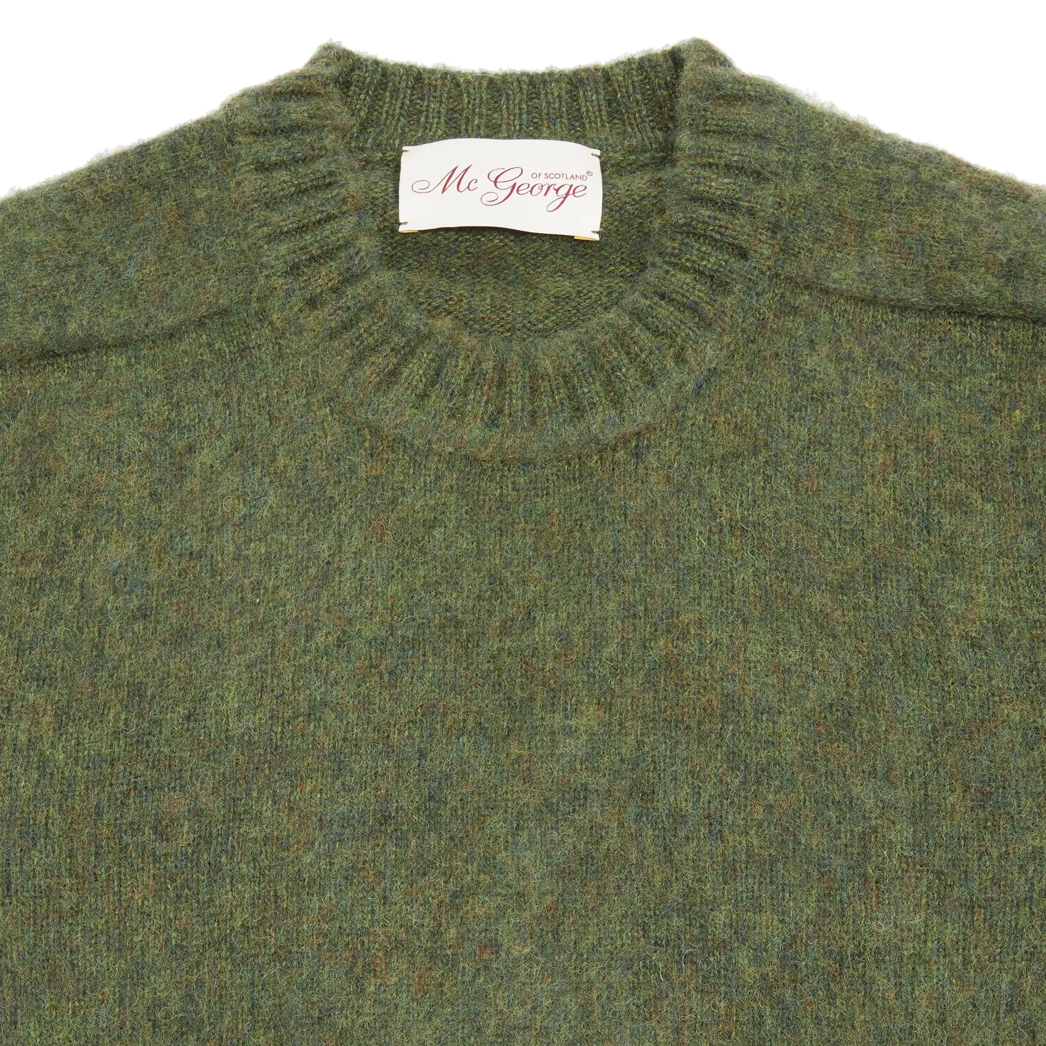 McGeorge of Scotland Supersoft Shetland Shaggy Jumper in Green