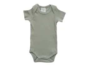 Mebie Baby Organic Cotton Short-Sleeve Bodysuit in Green