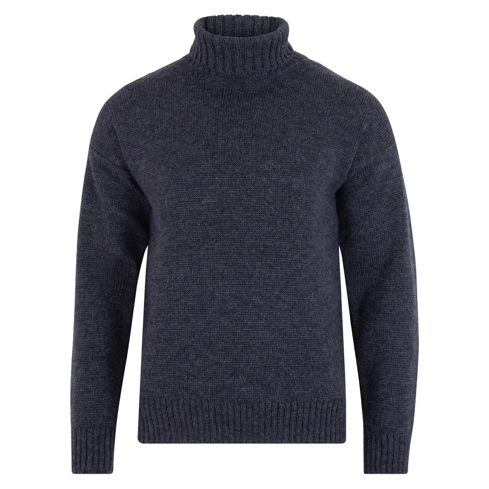 Mens British Wool Submariner Roll Neck Jumper