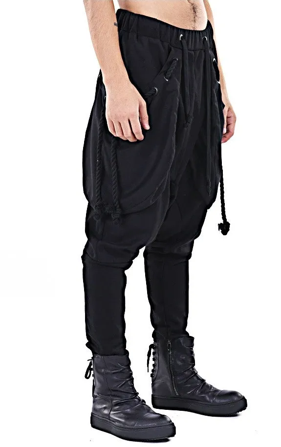 Men's Loose Casual Drop Crotch Harem Pants / Harem Jersey Jogger