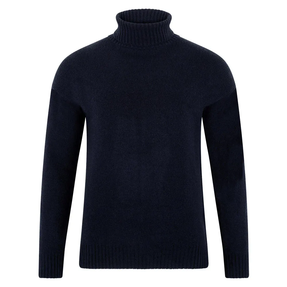 Mens Merino Cashmere Submariner Roll Neck Jumper