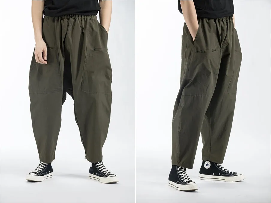 Men's Sarouel Wide Leg Trousers Japanese