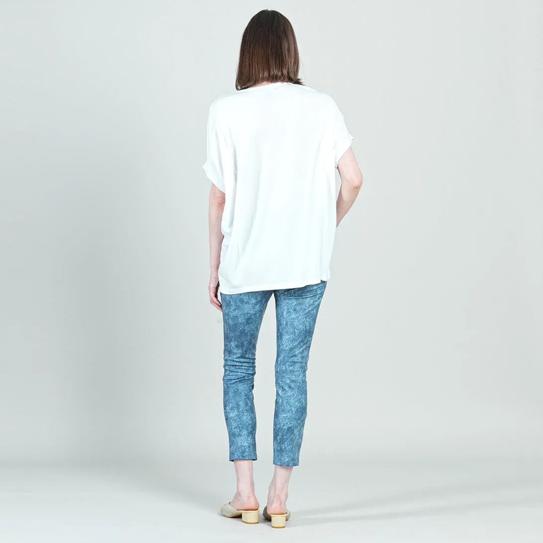 Modal Cotton - Dolman Cuff Hi-Low Tunic - White - Final Sale!