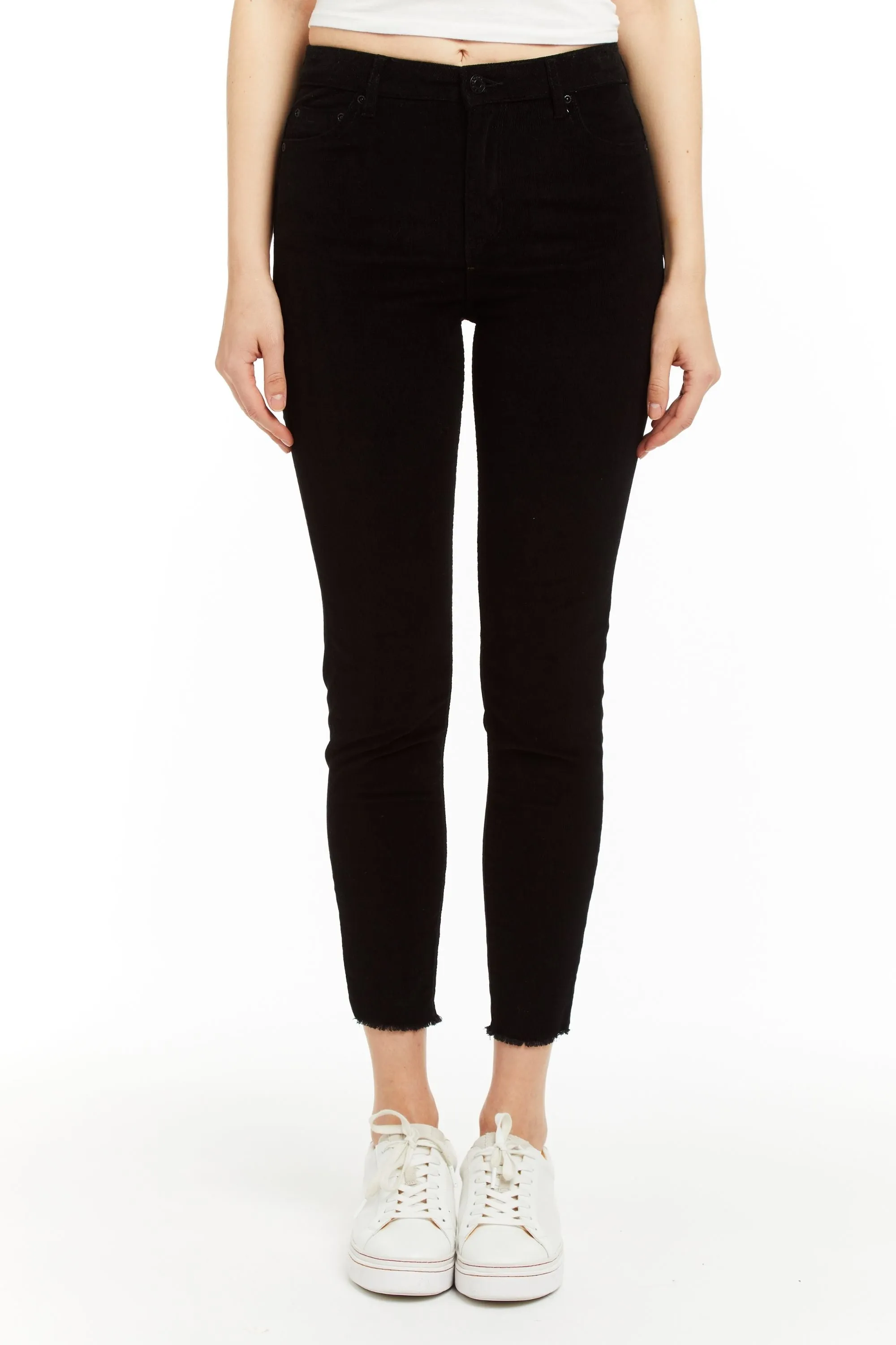 Mona - Corduroy Skinny With Fray Hem