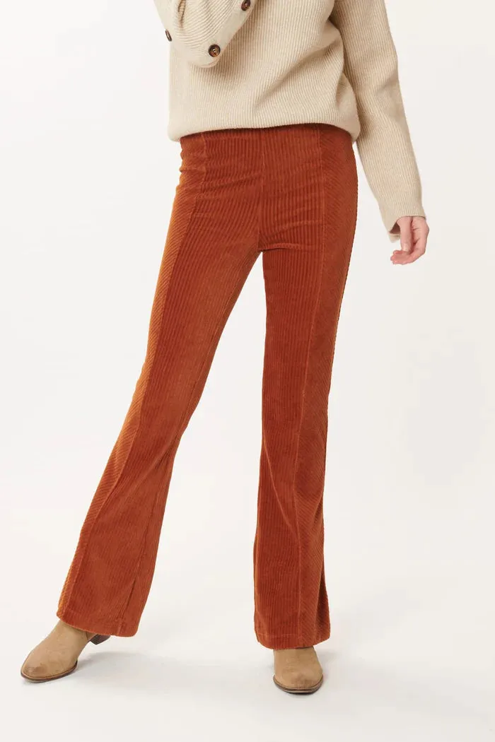 Nancy Corduroy Flare - Rust