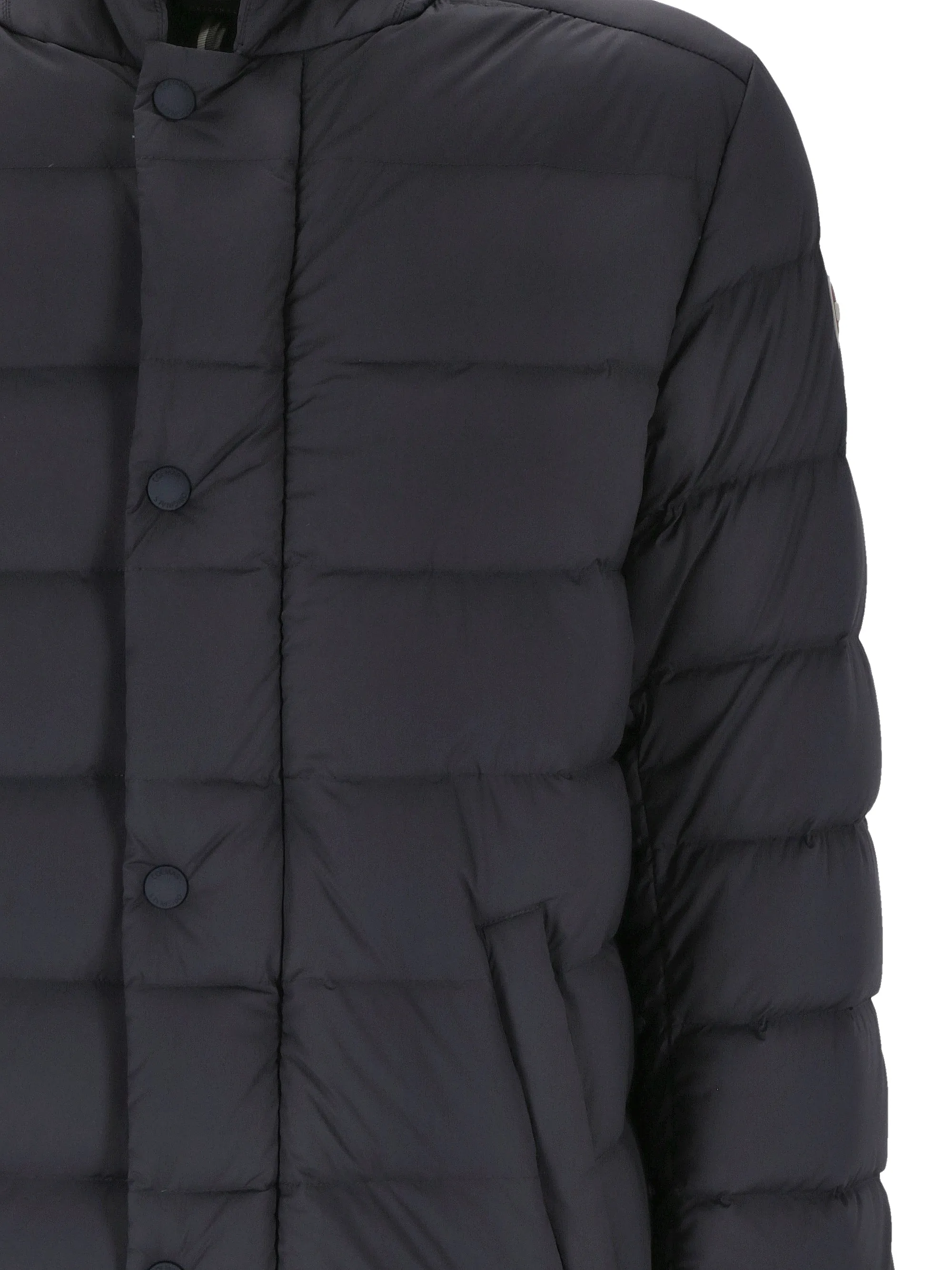 Navy Blue Quilted Down Padded Coat