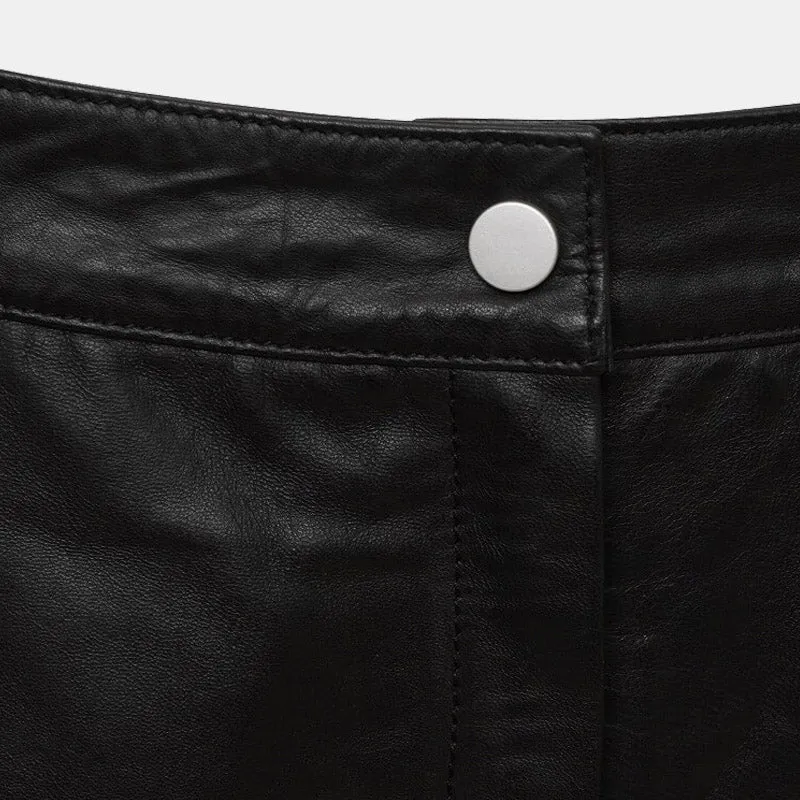 New Stylish Women’s Real Leather Shorts