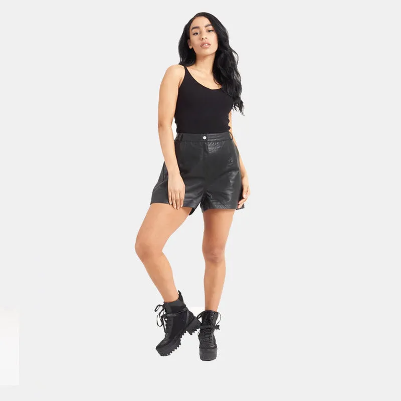 New Stylish Women’s Real Leather Shorts