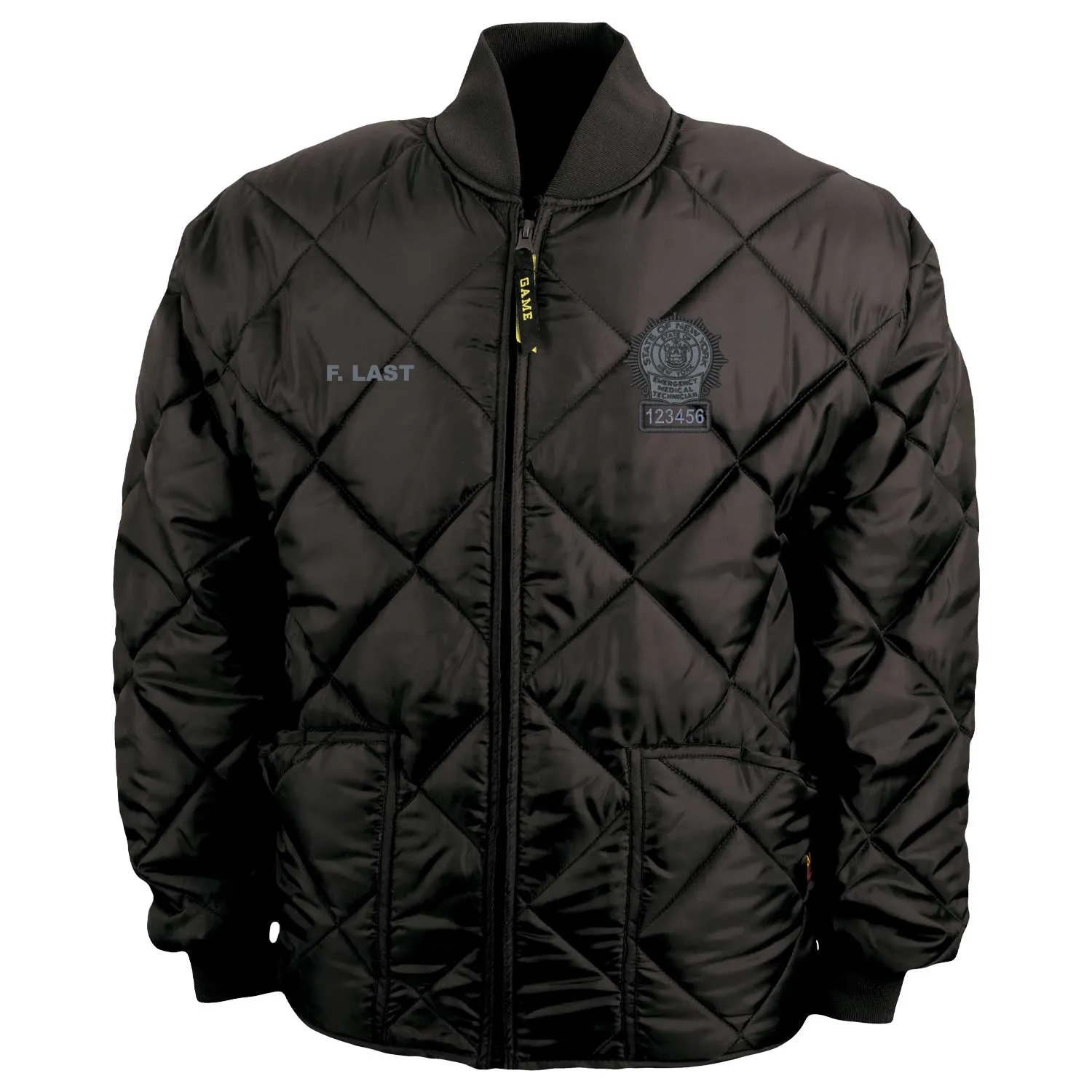 New York EMT Badge - Game "The Bravest" Diamond Quilt Jacket