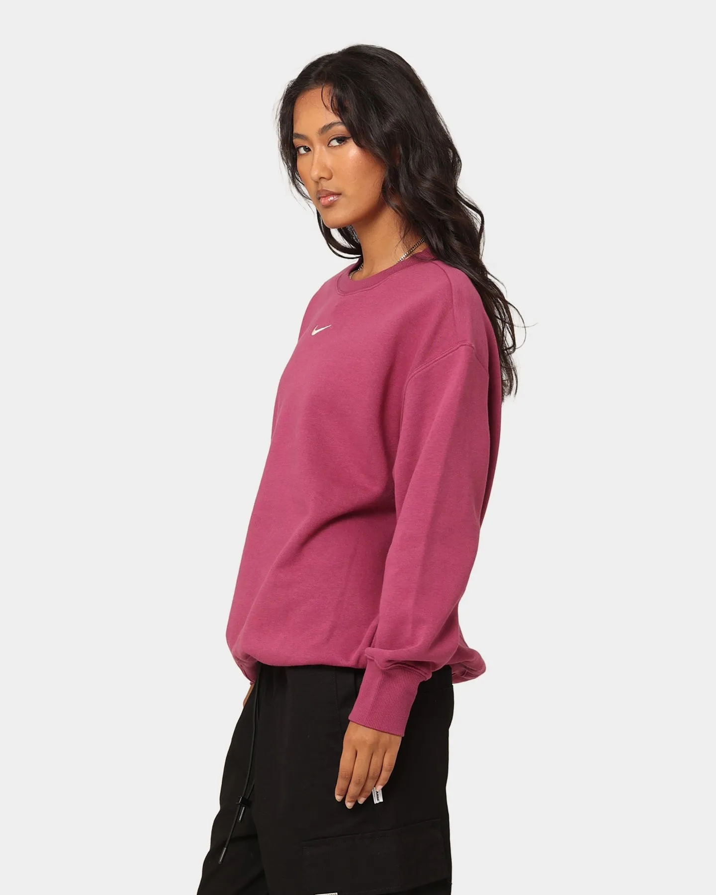 Nike Women's Nike Sportswear Phoenix Fleece Oversized Crewneck Rosewood/Sail