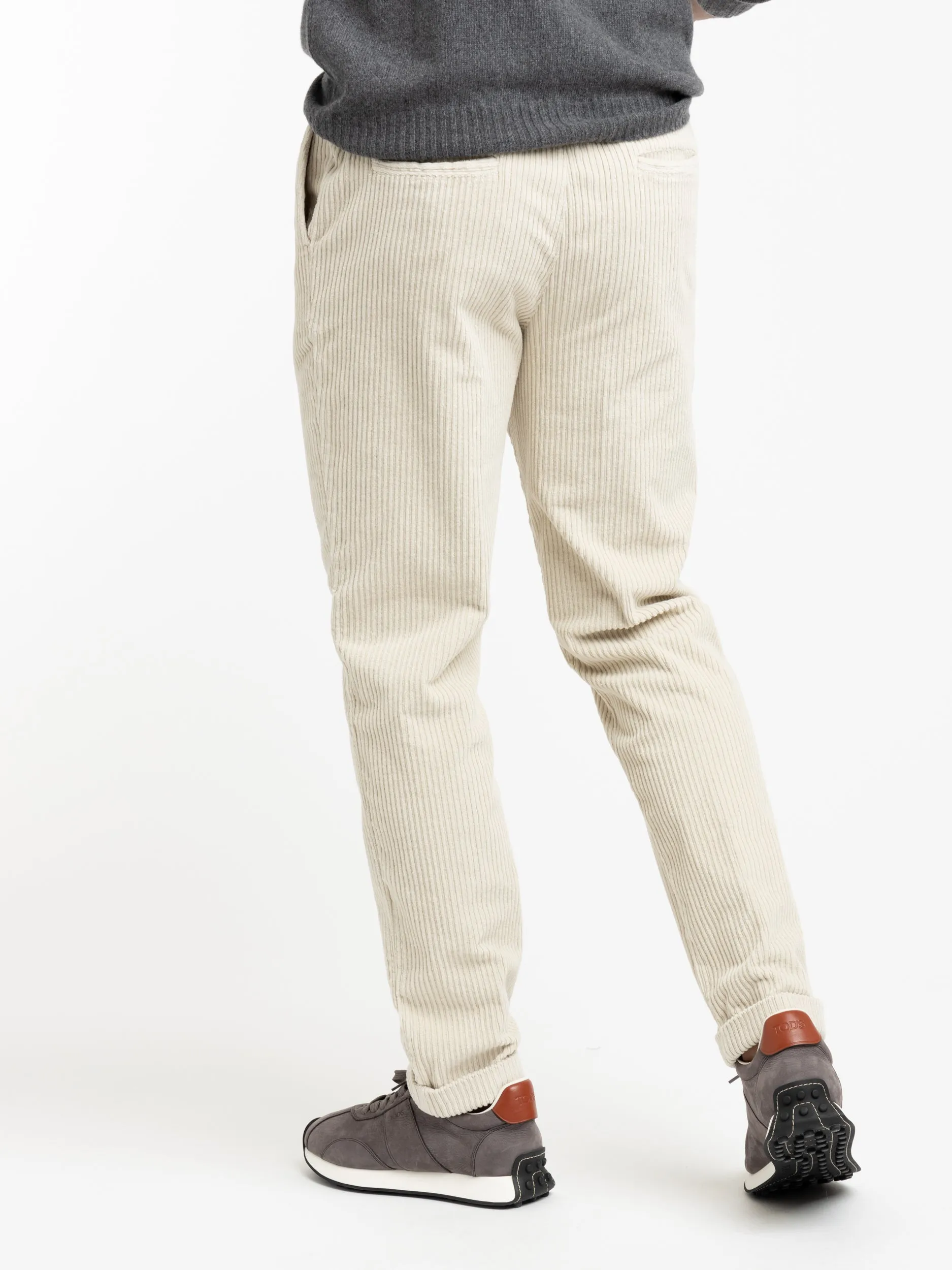 Off White Corduroy Jogger Pants