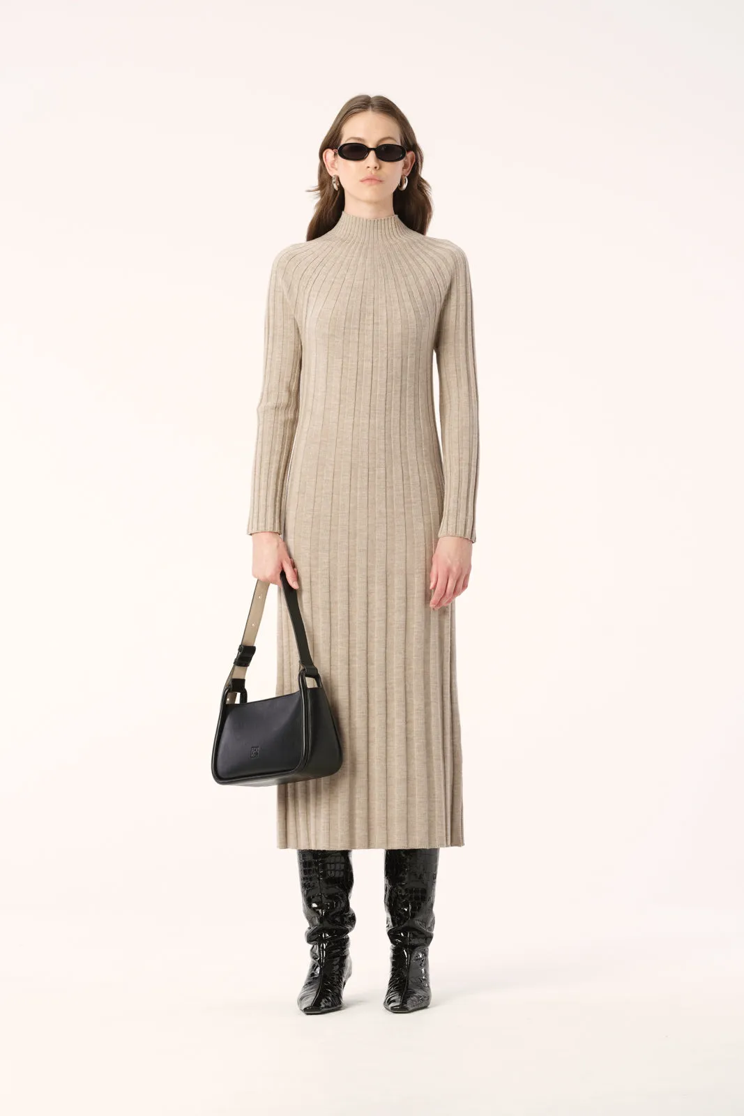 Okani Knit Dress Sand Marle