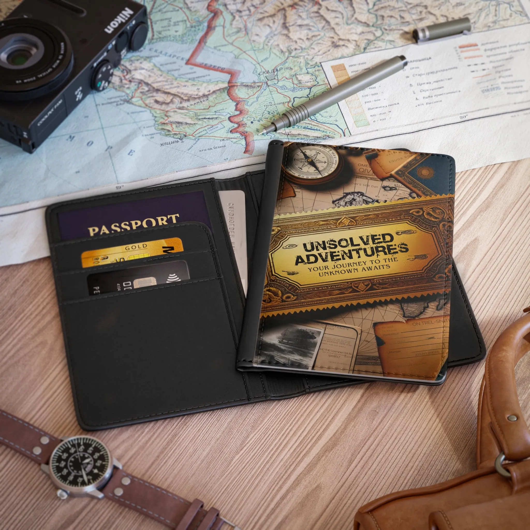 Passport Cover: Unsolved Adventures - Ticket to the World