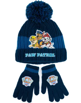 Paw Patrol Team Pose Boys Blue Beanie and Gloves Set