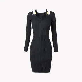 Pre Order:  Metal Bucle Knit Dress