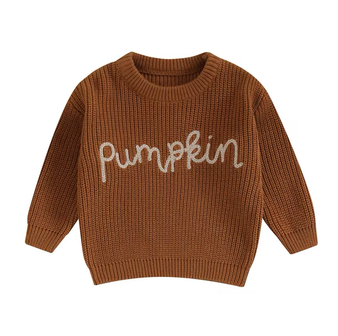 ‘Pumpkin’ Embroidered Children’s Jumpers