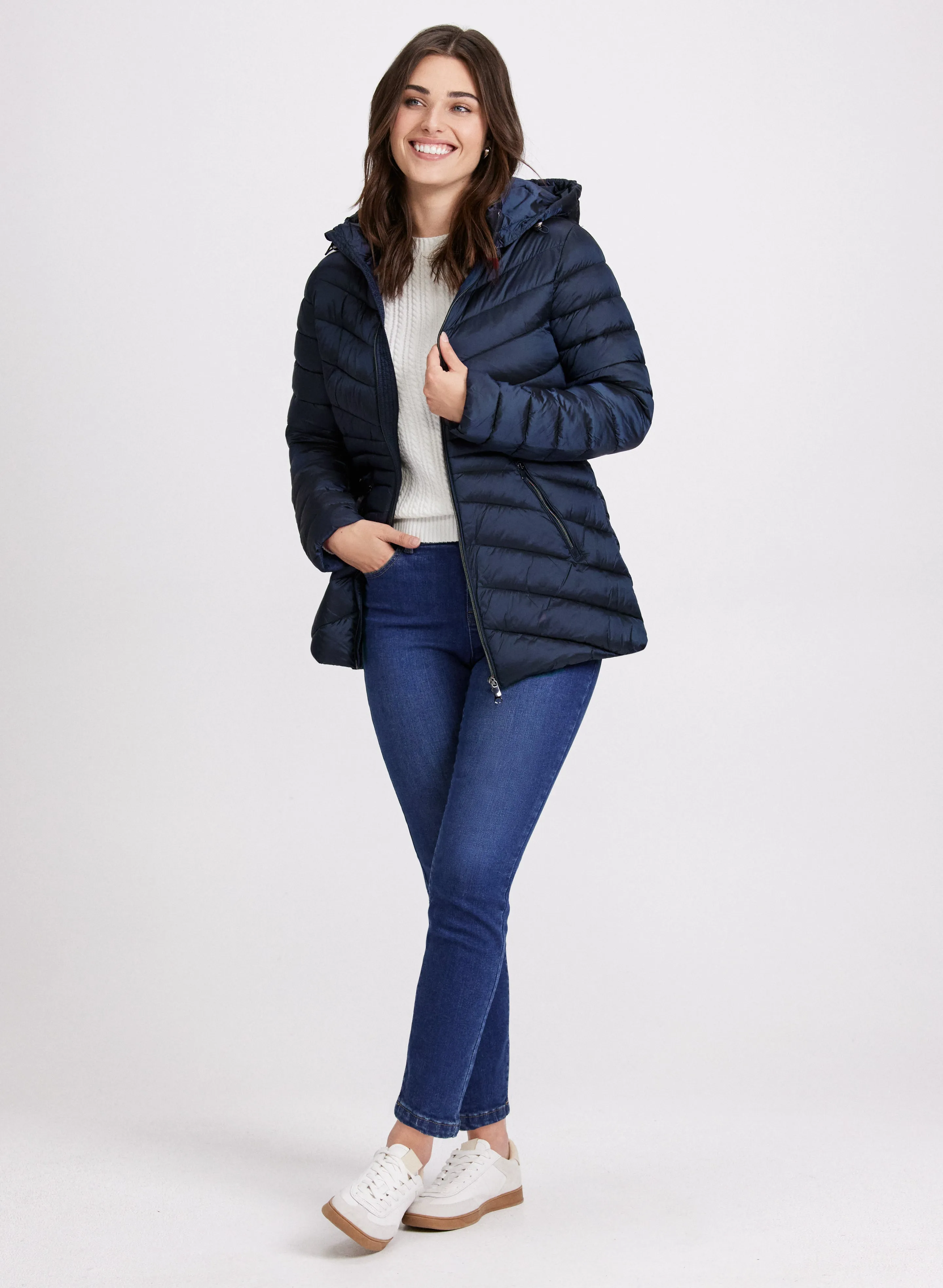 Removable Hood Puffer Coat