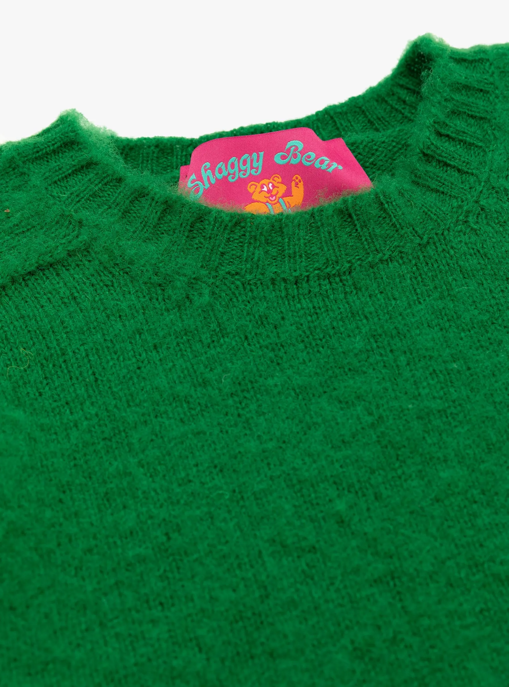 Shaggy Bear Jumper Green Star