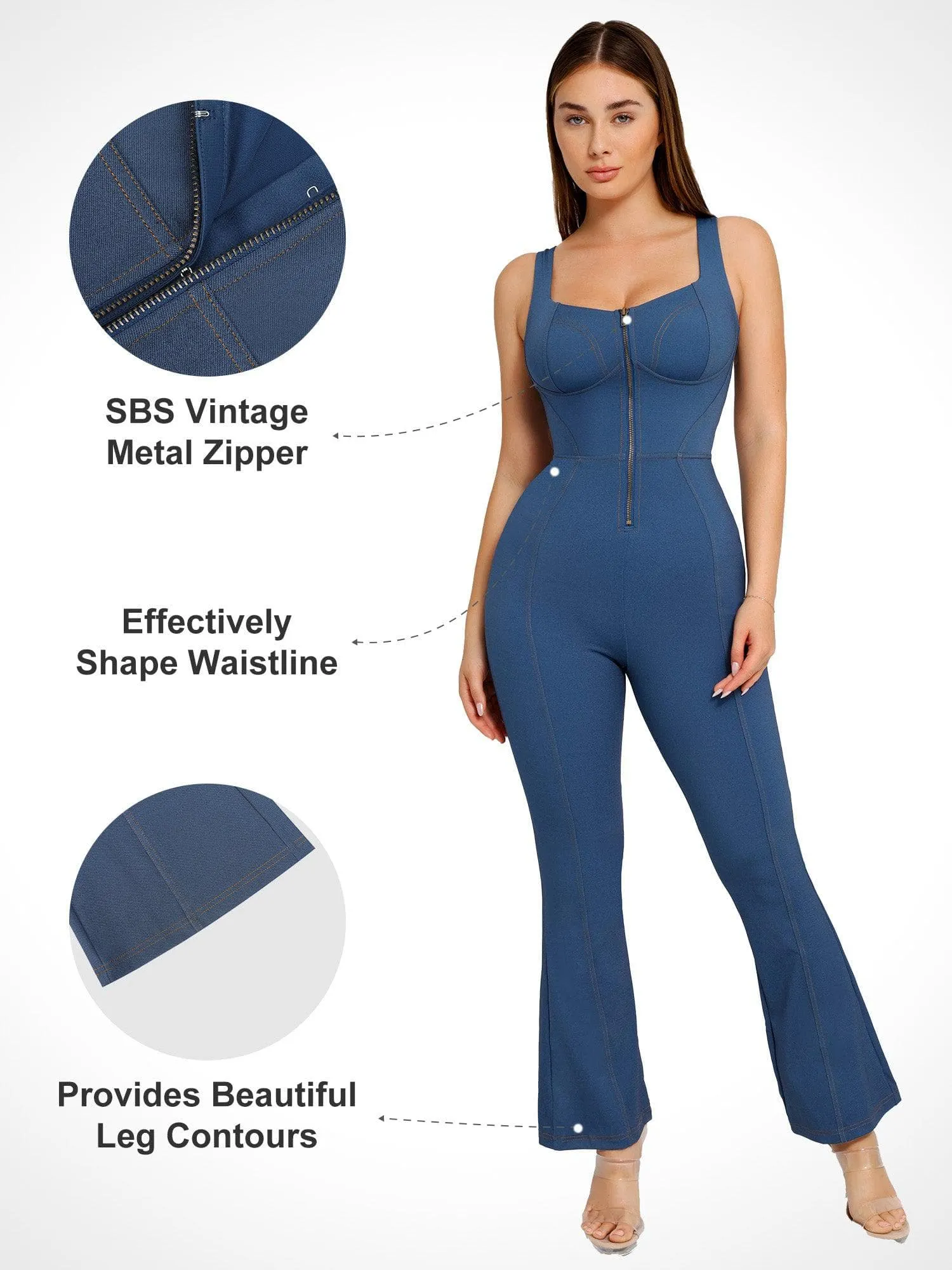 Shapewear Denim Sculpting Dress or Bodysuit or Jumpsuit