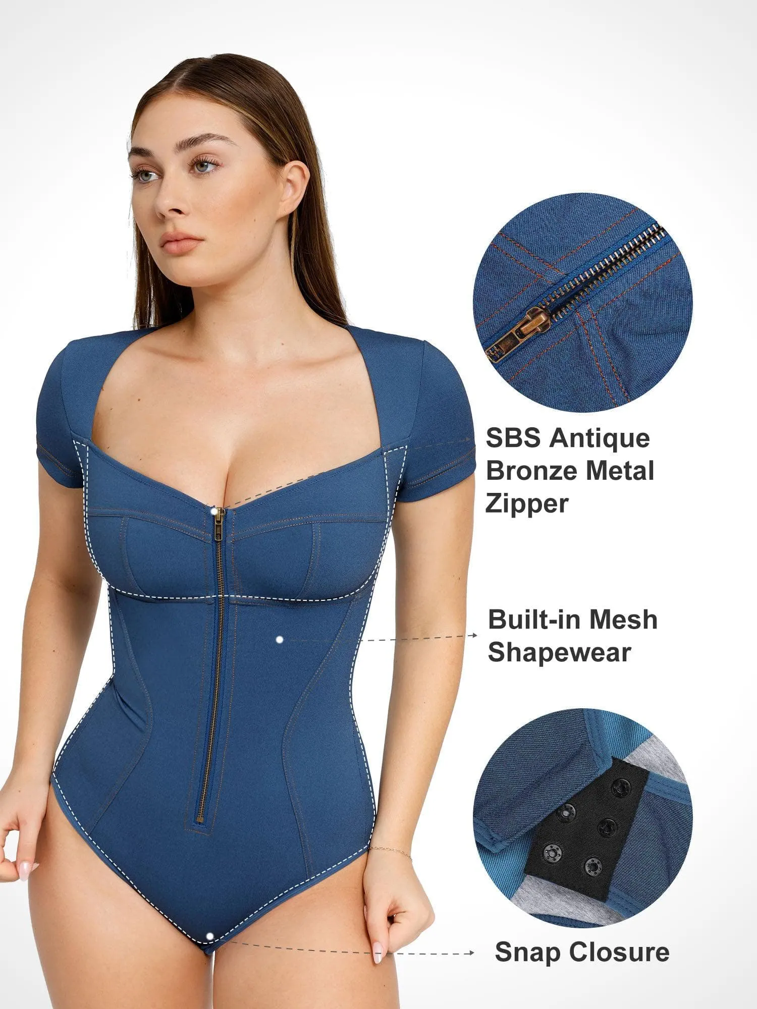 Shapewear Denim Sculpting Dress or Bodysuit or Jumpsuit