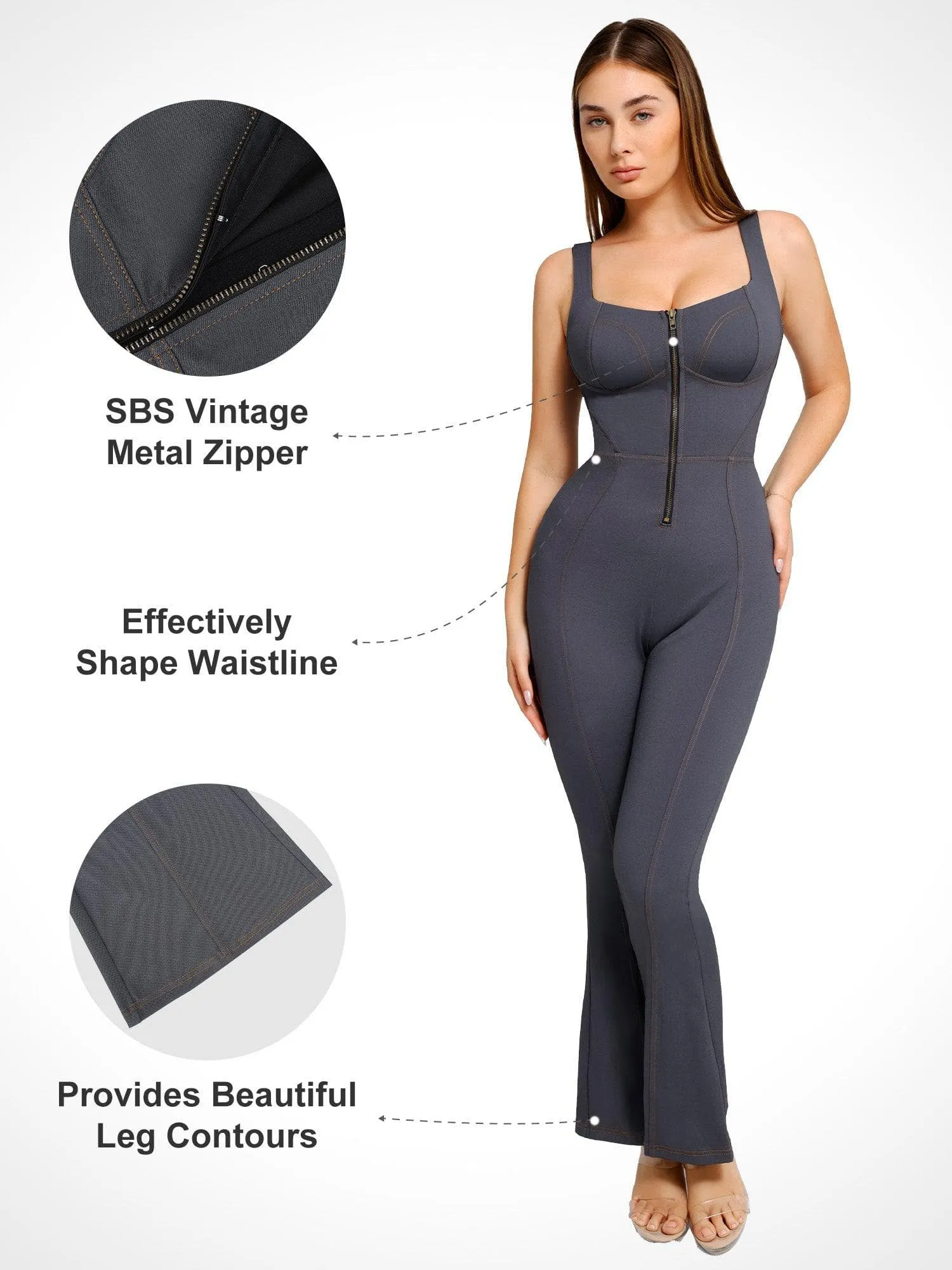 Shapewear Denim Sculpting Dress or Bodysuit or Jumpsuit