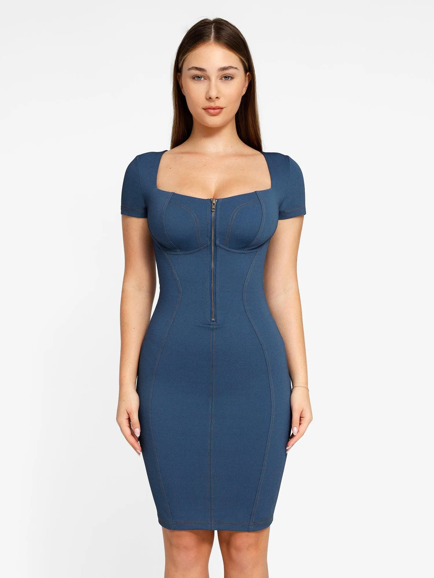 Shapewear Denim Sculpting Dress or Bodysuit or Jumpsuit