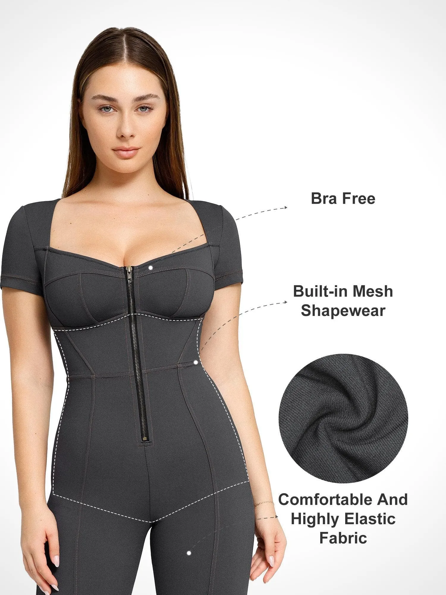 Shapewear Denim Sculpting Dress or Bodysuit or Jumpsuit