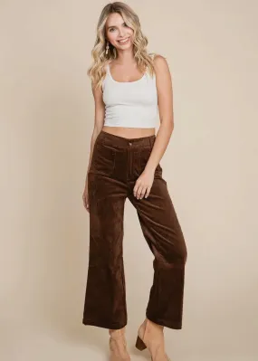 She Is The Moment Corduroy High Rise Pants in Coffee