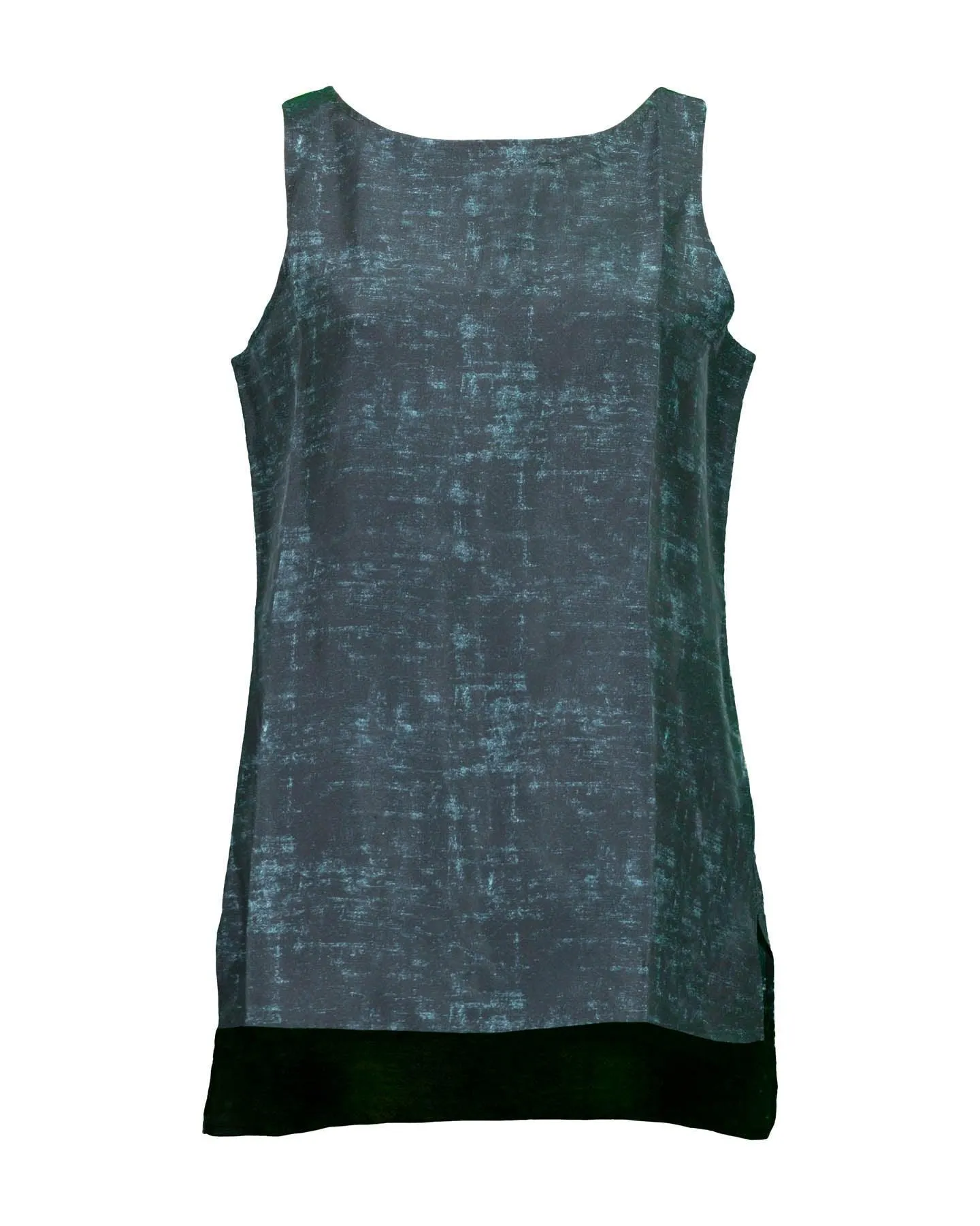 Silk Print Sleeveless Tunic