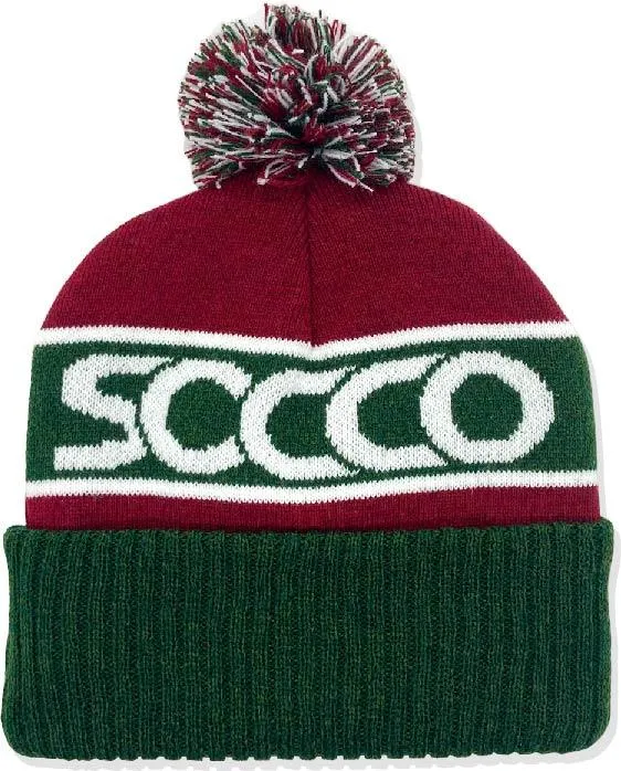 SOCCO Pom Beanie | Maroon & Green