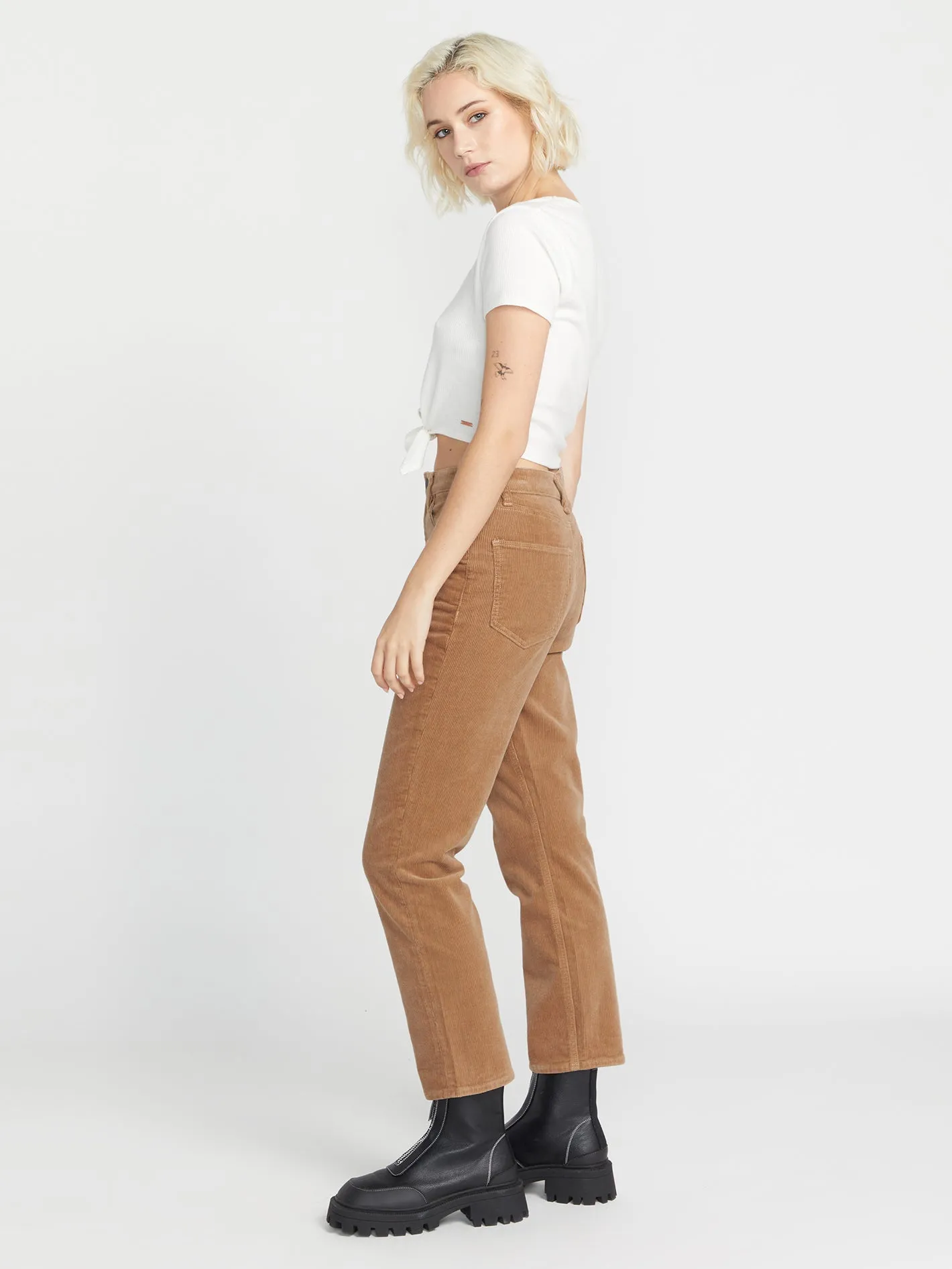 Stoned Straight Corduroy Pants - Mocha