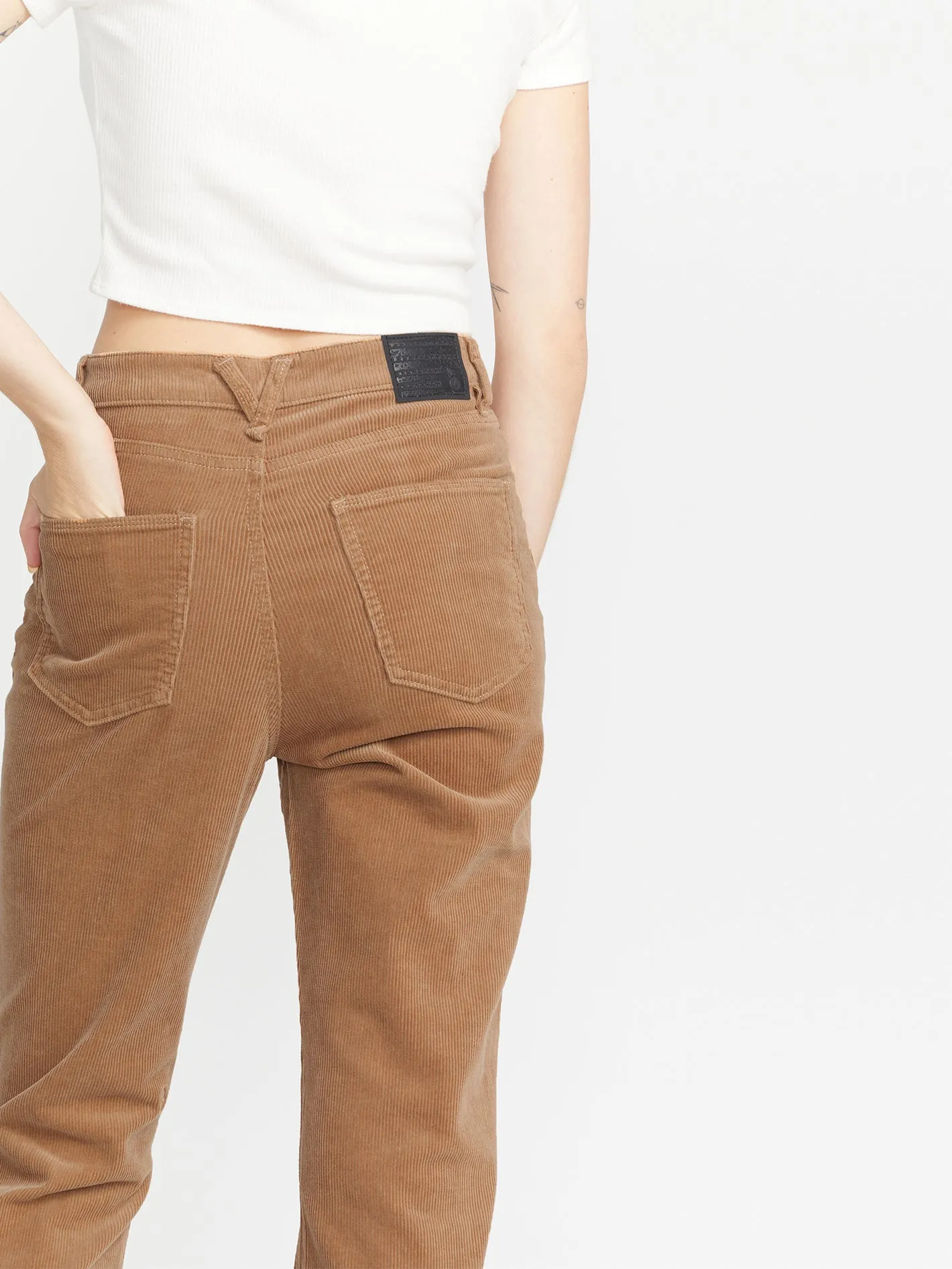 Stoned Straight Corduroy Pants - Mocha