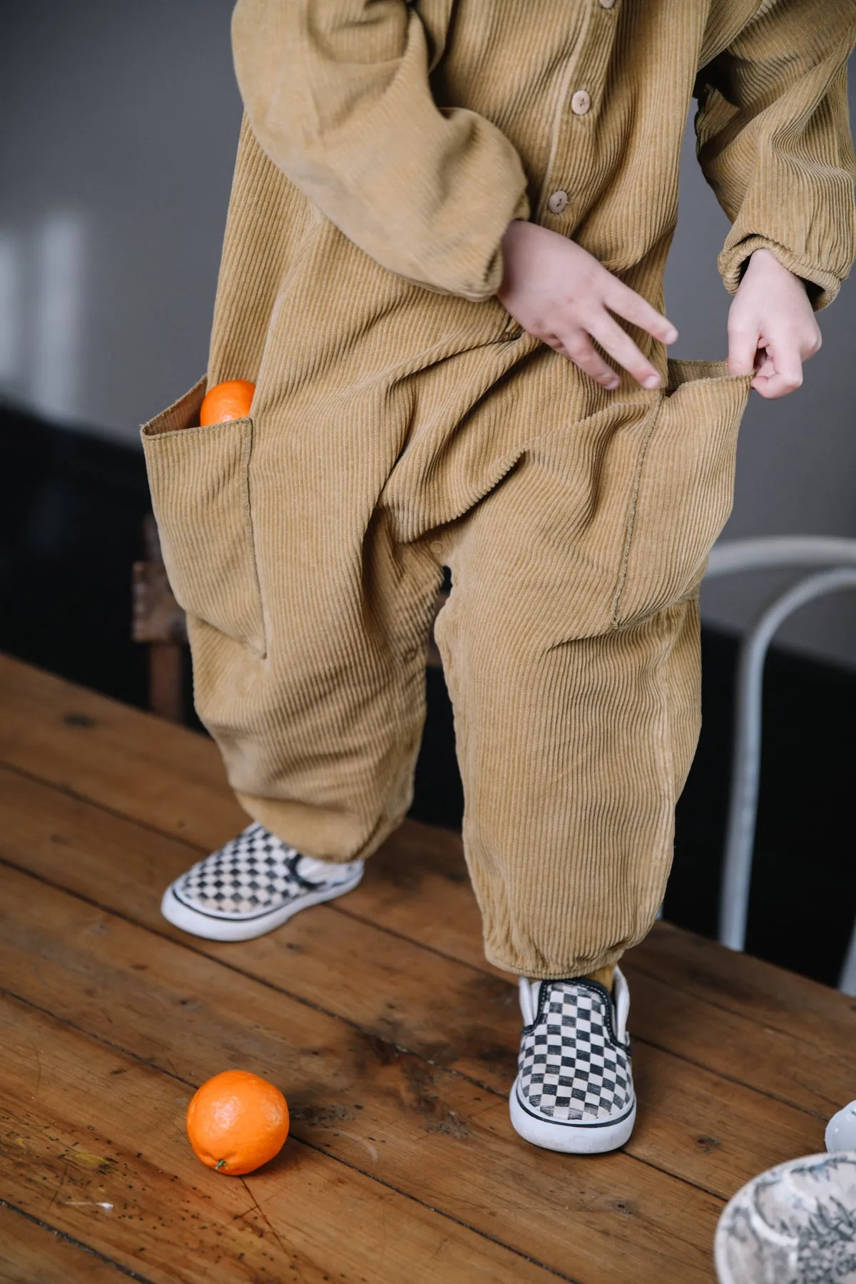 [STUDIO BOHEME] CORDUROY BIG PAPI JUMPSUIT / BRONZE MIST