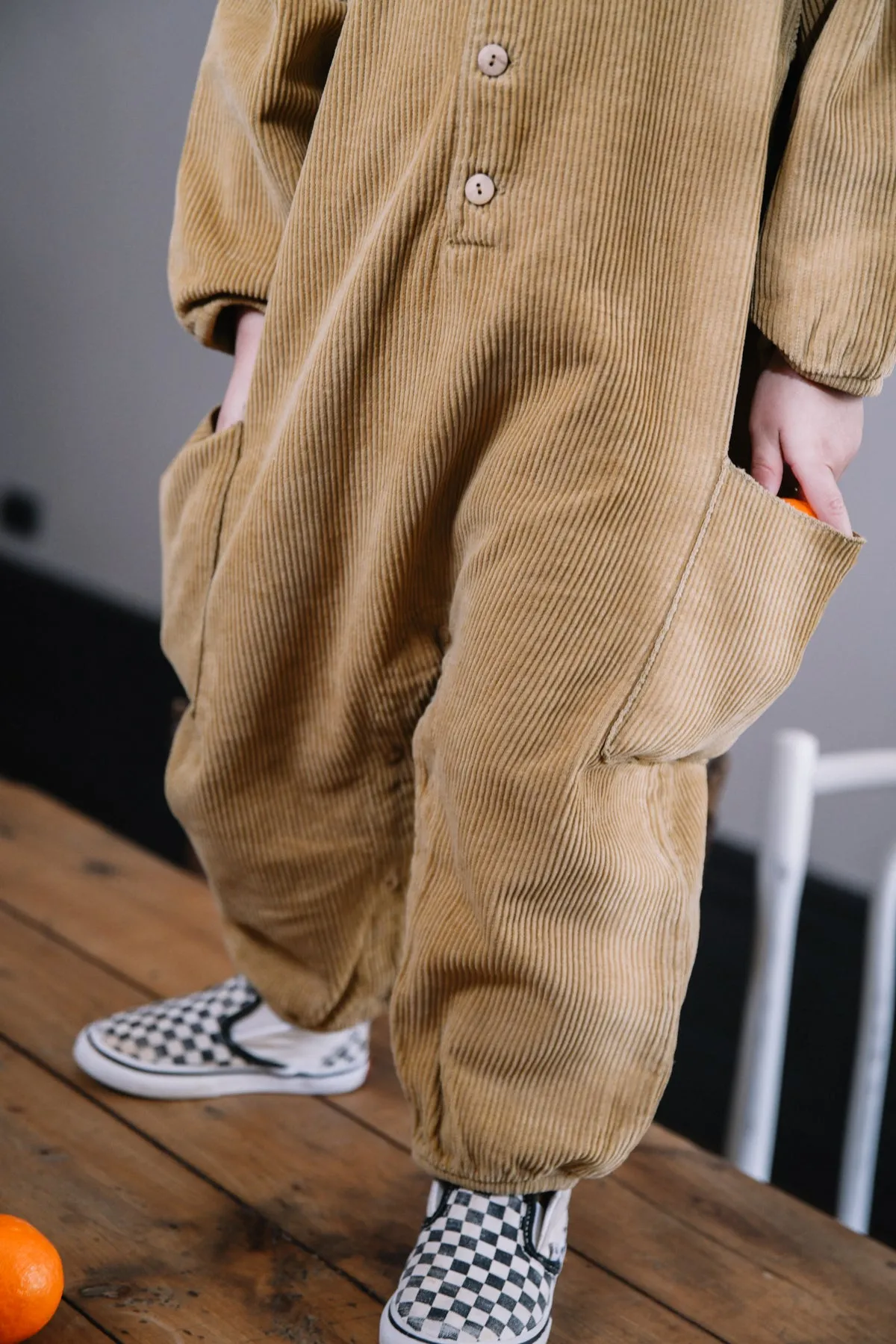 [STUDIO BOHEME] CORDUROY BIG PAPI JUMPSUIT / BRONZE MIST