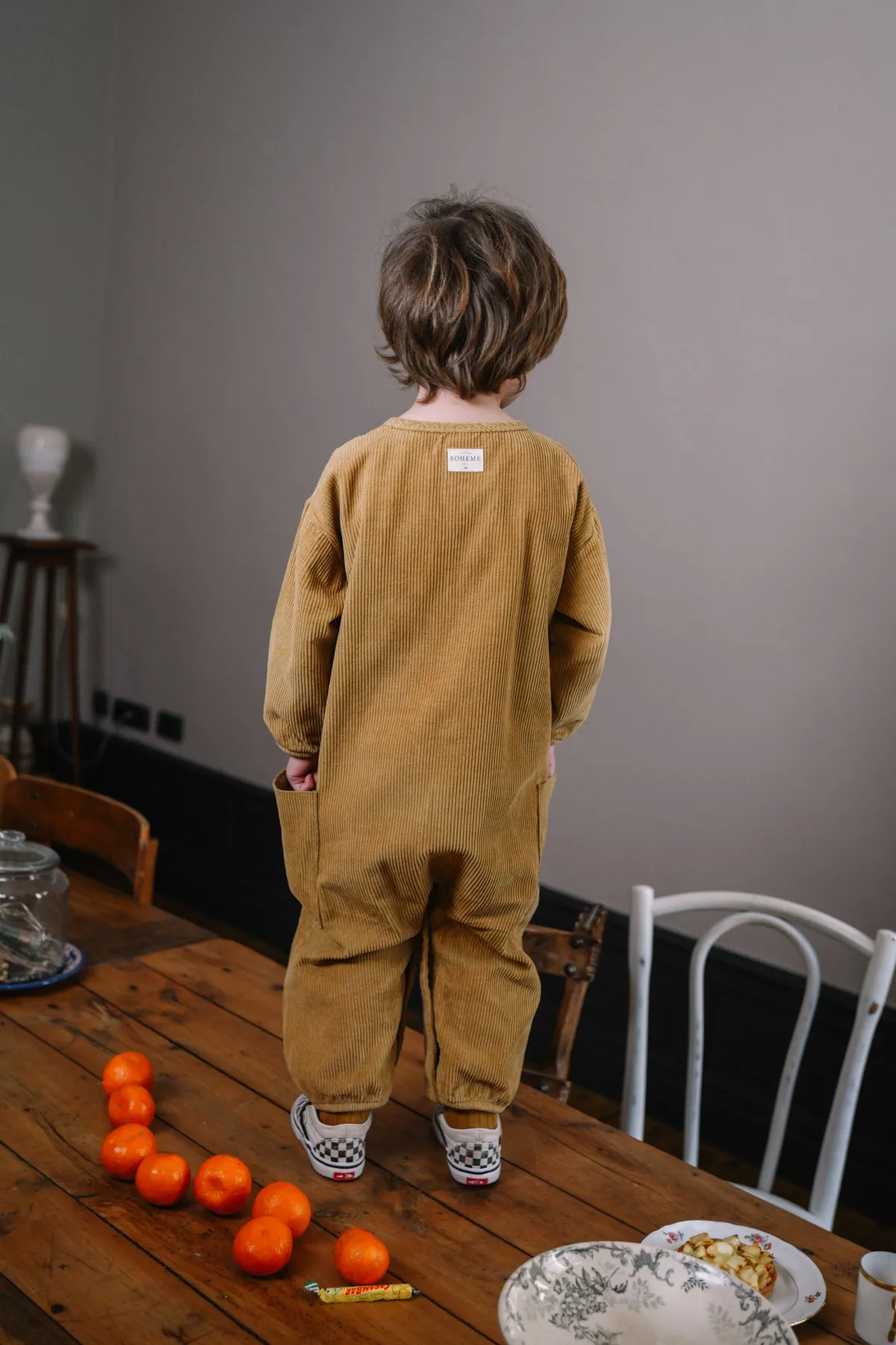 [STUDIO BOHEME] CORDUROY BIG PAPI JUMPSUIT / BRONZE MIST