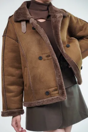 Suede Brown Fur Jacket