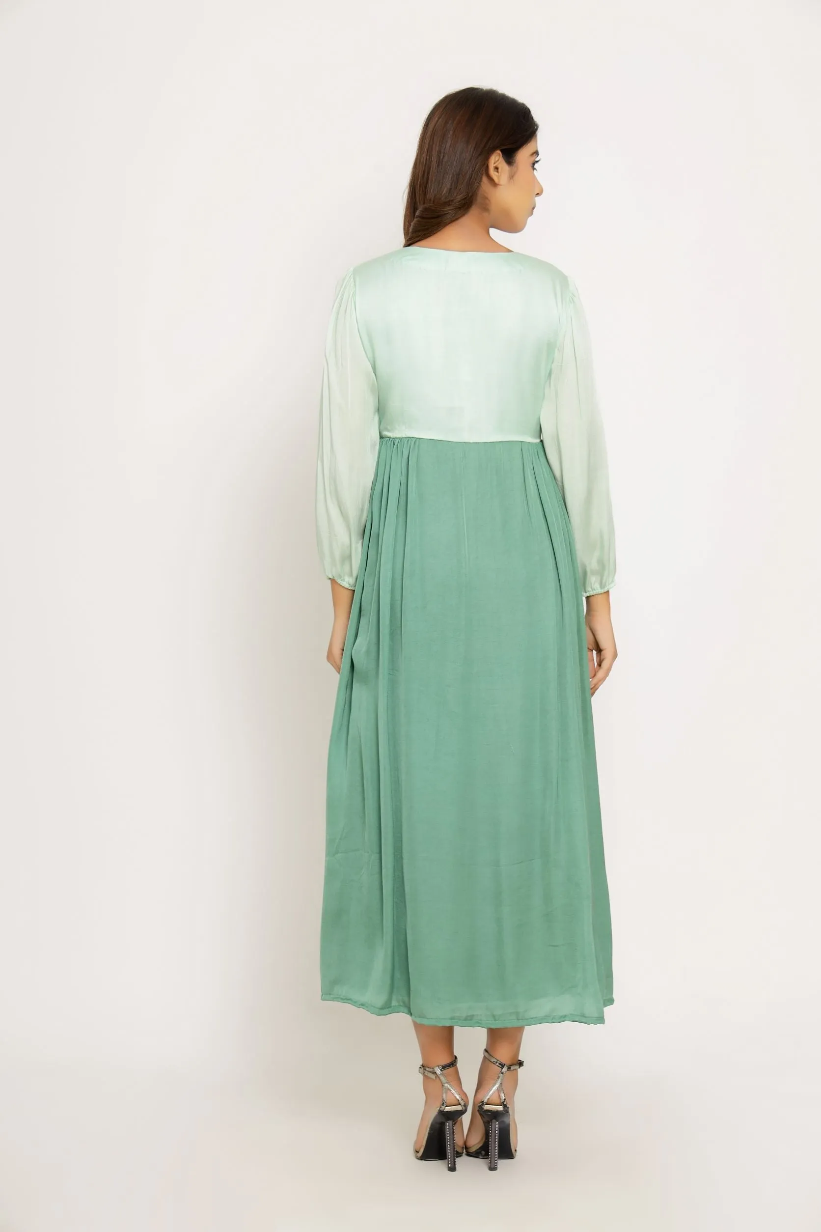 Teal Tea Green Maxi Dress