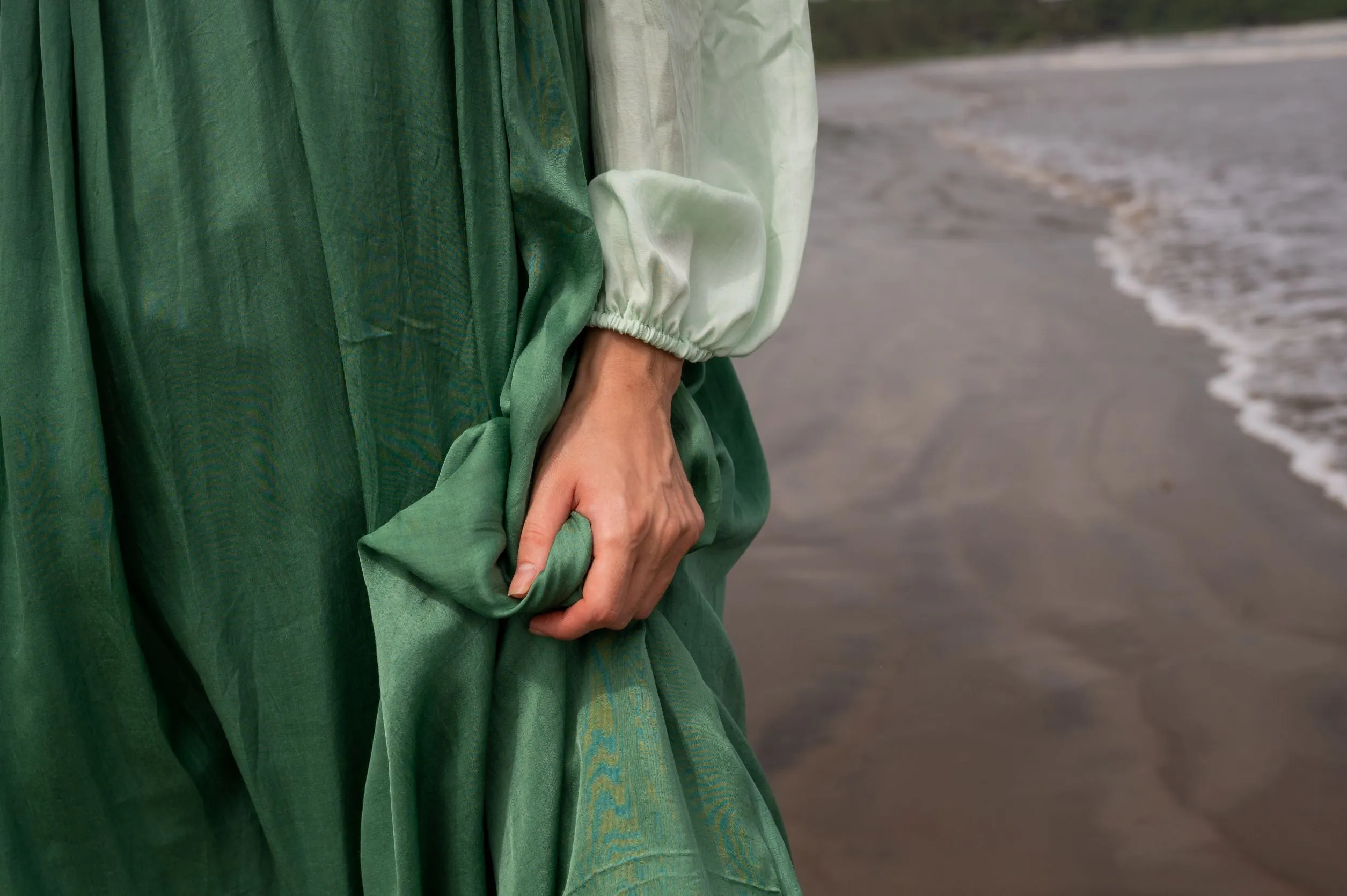 Teal Tea Green Maxi Dress