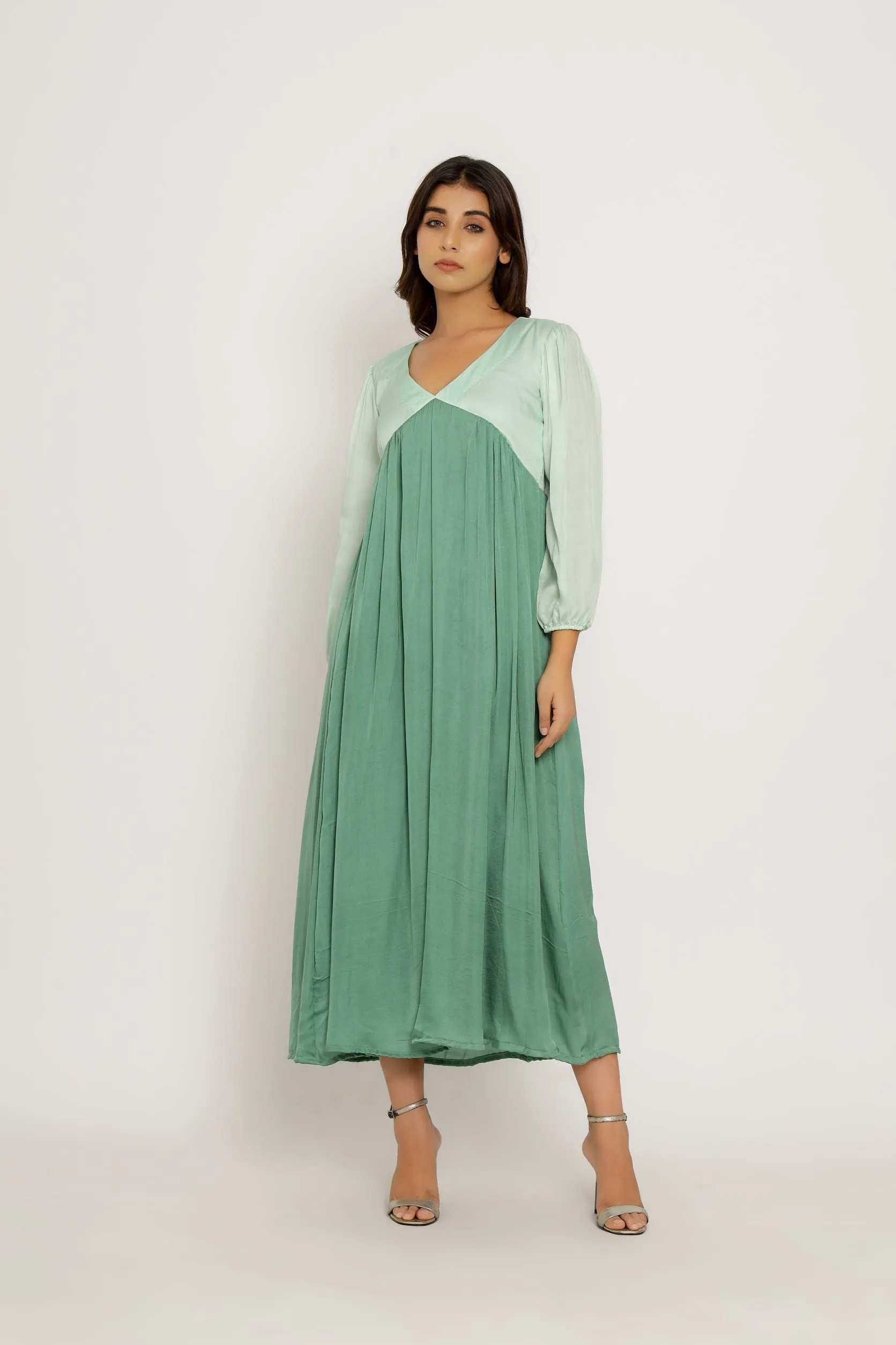 Teal Tea Green Maxi Dress