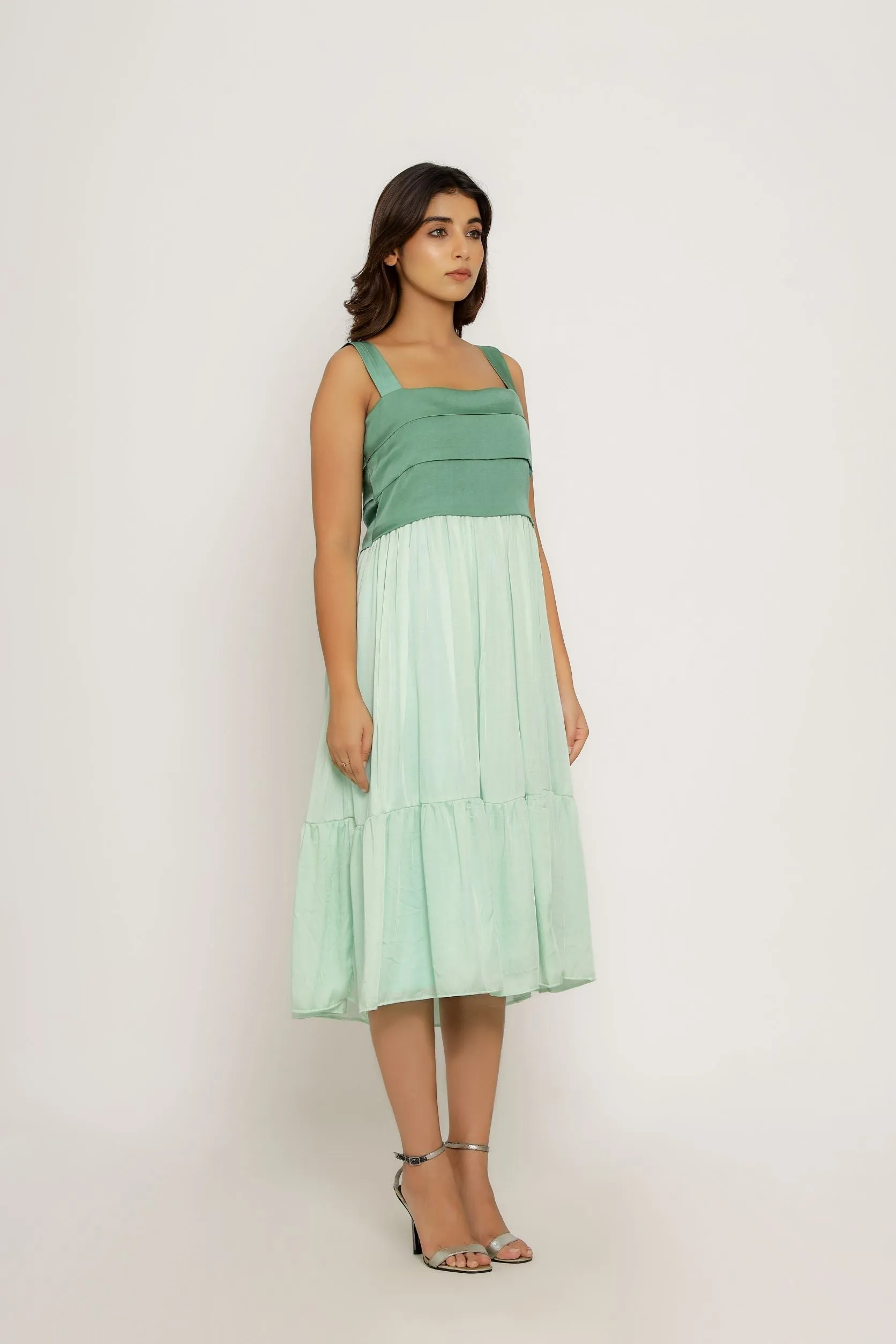 Teal Tea Green Midi Dress