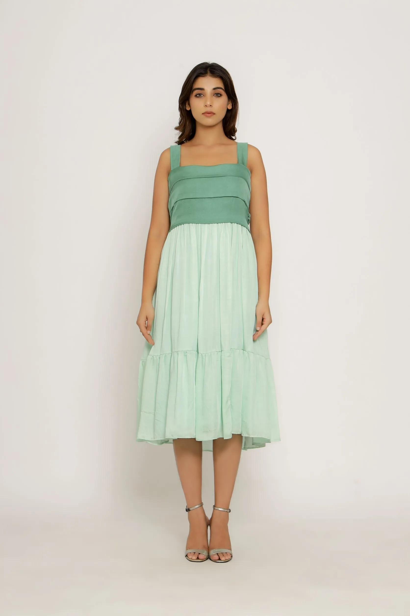 Teal Tea Green Midi Dress